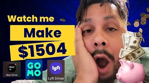 $1504 ridesharing | #lyft #uber #gomo | weekly Uber income