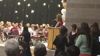 Stumbling Student Crashes Graduation