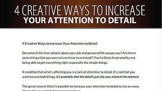 4 Creative Ways to Increase Your Attention to Detail