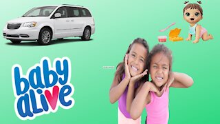 (Kids Videos): We Stole Our Dad's Minivan To Take Our New Baby Alive Doll To The Park!