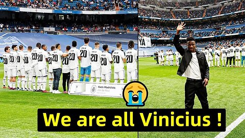 Vinicius Jr Received Standing Ovation from Real Madrid Players and Fans at Santiago Bernabeu