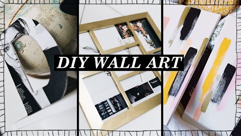 3 DIY WALL ART IDEAS - Pieces You ACTUALLY Want!! // Lone Fox