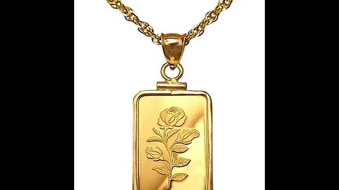 PAMP ROSA 5G .999 FINE GOLD BAR NECKLACE