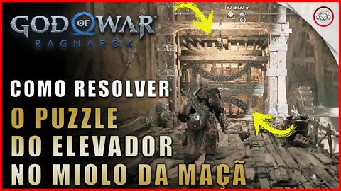 God of war Ragnarok, Como resolver o puzzle do elevador no Miolo da Maçã | Super dica