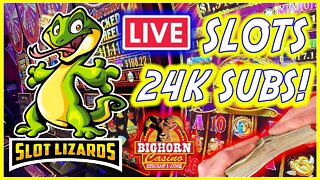 🔴 SURPRISE!!! LIVE SLOT PLAY FOR 24K SUBSCRIBER SPECIAL! MEGA JACKPOTS AT THE BIGHORN!