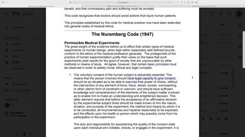 Flashback 2021 Patriot Underground Gene Decode Interview #3 Part 3/3 - Nuremberg Code