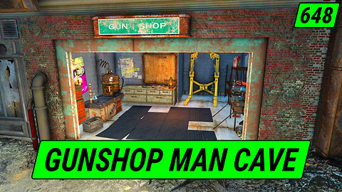 Gunshop Garage Turned Man Cave | Fallout 4 Unmarked | Ep. 648