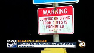 Teen dies after jumping from Sunset Cliffs
