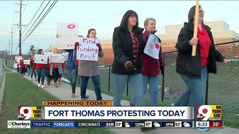 Teachers in Ft. Thomas protest Senate bill