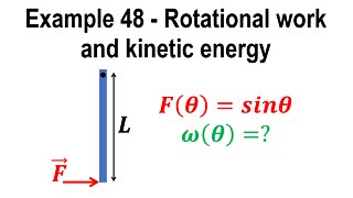 Example problem 48 - Rotational work and kinetic energy - Classical mechanics - Physics