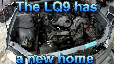 Test Fitting the LQ9 and 4L80e. Ls swapped WRX #8