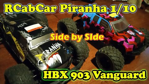 HBX 903 1/12 Vanguard vs RCabCar 1/10 Piranha -side by side-