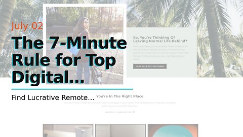 The 7-Minute Rule for Top Digital Nomad Jobs for Beginners: No Experience Required