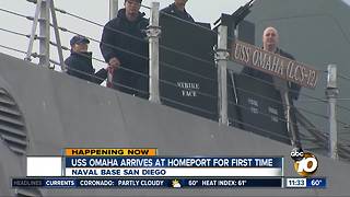 USS Omaha arrives at homeport in San Diego for first time