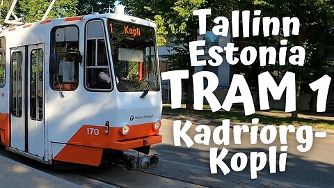 Estonia Tallinn Tram 1 Kadriorg - Kopli [4K]
