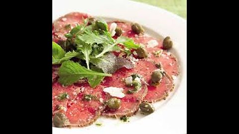 Beef carpaccio with black pepper