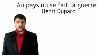 Au pays où se fait la guerre - Henri Duparc