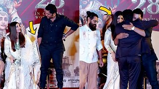 Aishwarya Rai HUGS Karthi Seeing Him EMOTIONAL At Ponniyin Selvan 2 Mumbai Press Conference | PS 2