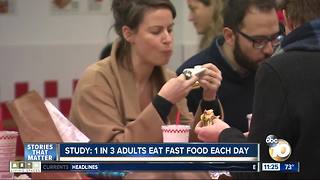 1 in 3 adults eats fast food each day
