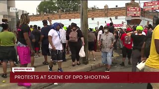 Protests at scene of DPD shooting