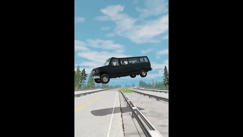 |MiniBeamNG/ Cars vs Giant Bulge And Bridge #04 BeamNG.Drive #Shorts