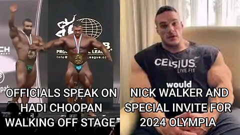 DAN SOLOMON SPEAKS ON HADI STAGE EXIT|NICK WALKER 2024 OLYMPIA INVITE