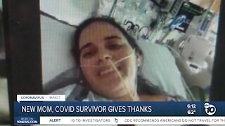 New mom, COVID-19 survivor gives thanks