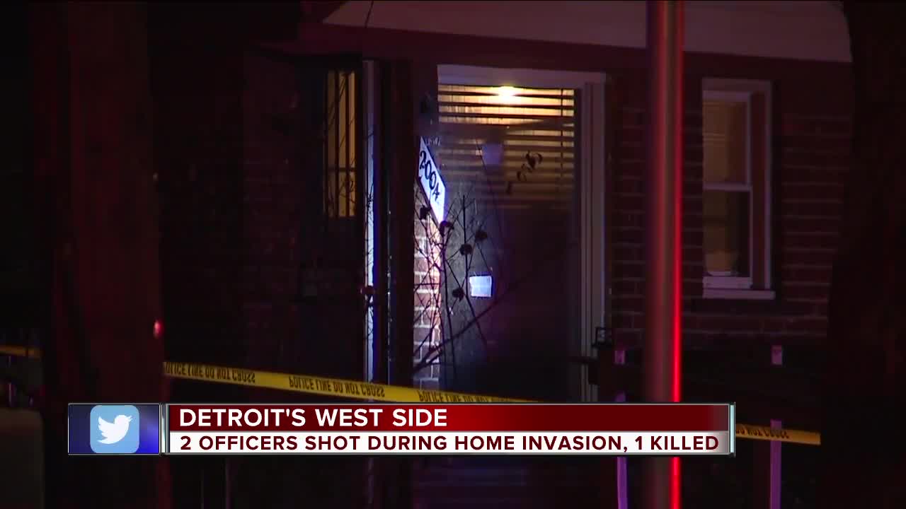 2 Detroit police officers shot during home invasion