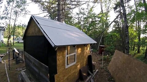 Putting Roof On Chicken Mansion & Cleaning Camper