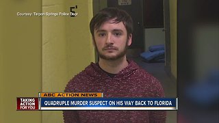 Quadruple murder suspect on his way back to Florida