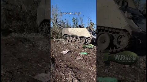 Destroyed T-64 tank, 2x M113s & Oshkosh M-ATV at Zaporozhye