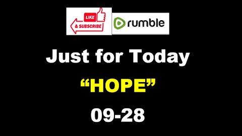Just for Today - HOPE - 9-28