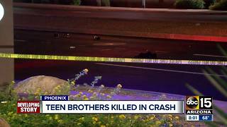 Teen brothers killed in Phoenix crash
