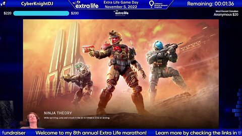 Extra Life 24-hour Marathon