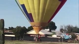 Hot air balloon makes an emergency landing near an east-side elementary school