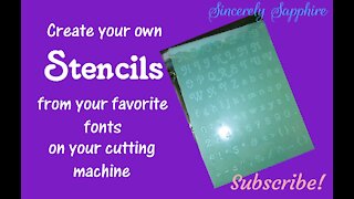 Create your own stencils from your favorite fonts DIY Build your own stash Silhouette