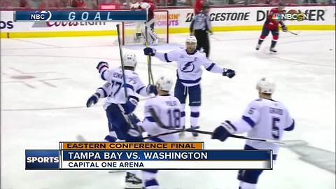 Victor Hedman helps Tampa Bay Lightning beat Washington Caps to cut East Finals deficit to 2-1