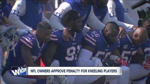 NFL owners approve policy for players kneeling during national anthem