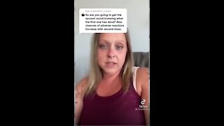 Video of female that discusses adverse reaction - Vid 3-1648