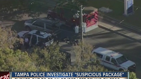 Tampa police investigate suspicious package on MLK, turned out to be bag left by TECO