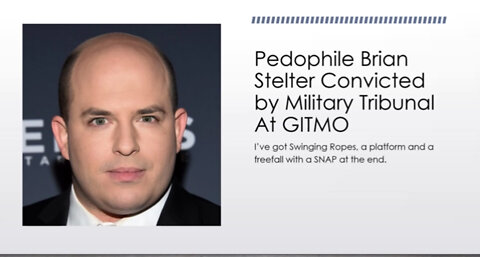 Ooops! GITMO Tribunal Finds Brian Stelter Guity of Crimes Against Humanity!.