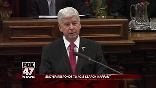 Snyder responds to AG's search warrant