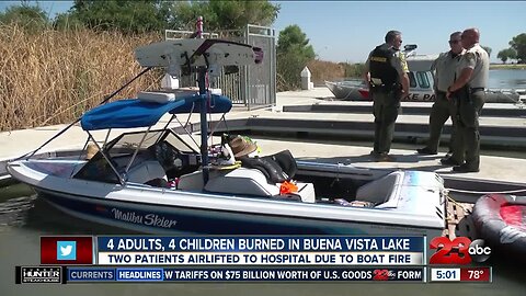 Eight people injured from flash fire on boat in Buena Vista Lake