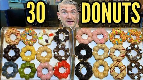 AMAZING 30 DONUT CHALLENGE ($100) | Delicious Mochi Donuts | In California