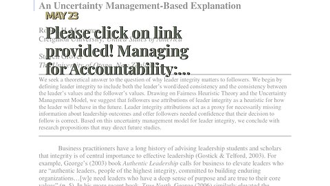 Please click on link provided! Managing for Accountability: A Business Leader's Toolbox (Issn)