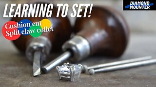 Setting a Double Claw Cushion Cut