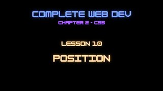 Complete Web Developer Chapter 2 - Lesson 10 Position
