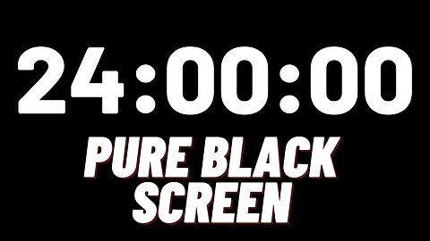 24 Hour Countdown Timer On Pure Black Screen In HD