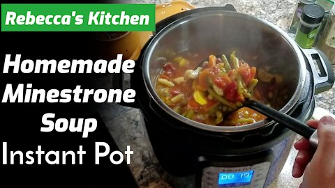Minestrone Soup Recipe Vegetarian Instant Pot/ Rebecca's Kitchen