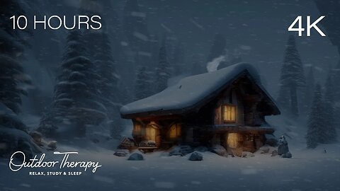 COZY MOUNTAIN BLIZZARD || Relaxing Howling Wind & Blowing Snow Ambience || Relax || Study || Sleep